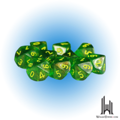 Borealis - Polyhedral Ten d10 Set - Maple Green / Yellow